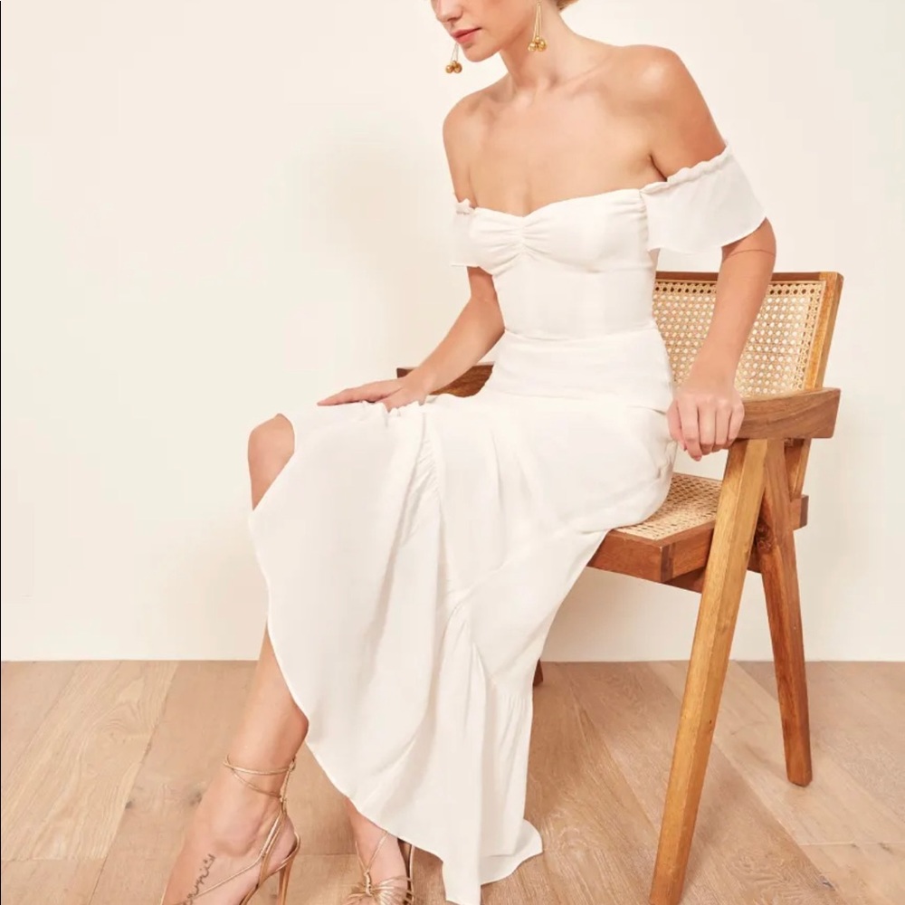 Reformation Butterfly Dress in Ivory Size 6